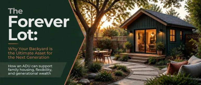 Modern backyard ADU designed for generational wealth and multigenerational family living